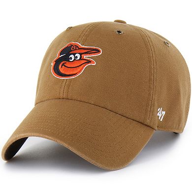 Men's Carhartt x '47 Brown Baltimore Orioles Clean Up Adjustable Hat