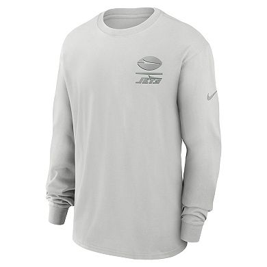 Men's Nike Gray New York Jets Essential Heavy Max90 Long Sleeve T-Shirt