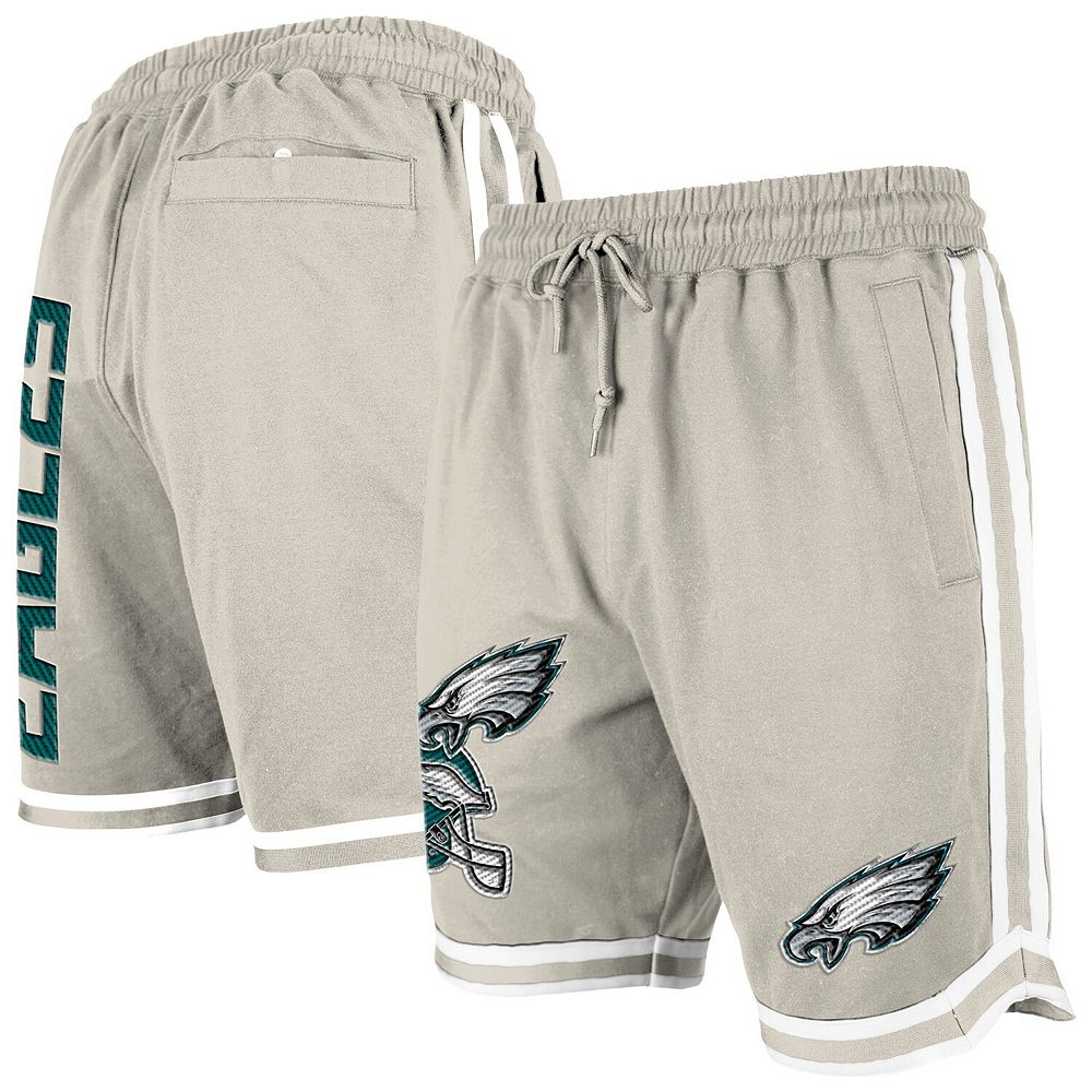 Men's New Era Light Beige Philadelphia Eagles Stone Multi Patch Shorts
