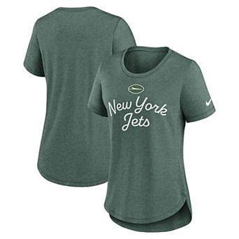 Women's Nike Green New York Jets Script Tri-Blend T-Shirt