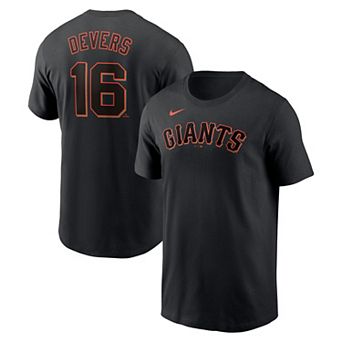 Men's Nike Rafael Devers Black San Francisco Giants Name & Number T-Shirt