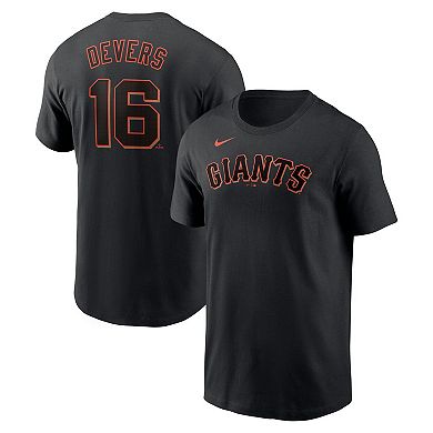 Men's Nike Rafael Devers Black San Francisco Giants Name & Number T-Shirt