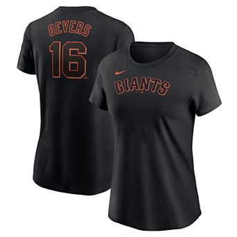 Women's Nike Rafael Devers Black San Francisco Giants Name & Number T-Shirt