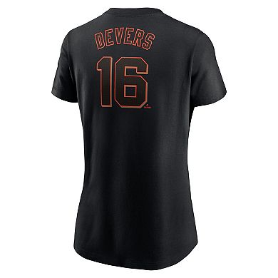 Women's Nike Rafael Devers Black San Francisco Giants Name & Number T-Shirt