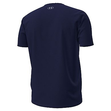 Men's Under Armour Navy Navy Midshipmen 2025 Sideline Football Performance T-Shirt