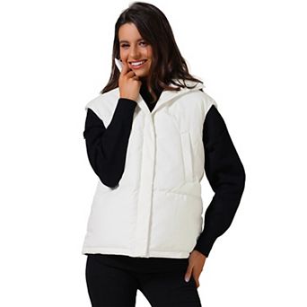 Women's Puffer Vest Stand Collar Sleeveless Winter Lightweight Vests Warm Padded Jacket Coat