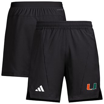 Men's adidas Black Miami Hurricanes Program Woven Training Shorts