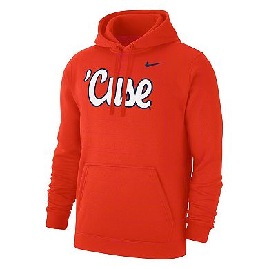 Men's Nike Orange Syracuse Orange Script Club Pullover Hoodie