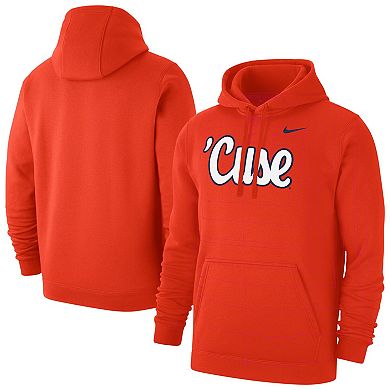 Men's Nike Orange Syracuse Orange Script Club Pullover Hoodie