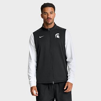Men's Nike Black Michigan State Spartans Primetime Victory Performance Full-Zip Vest