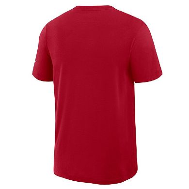 Men's Nike Scarlet San Francisco 49ers Left End Run Slub Performance T-Shirt