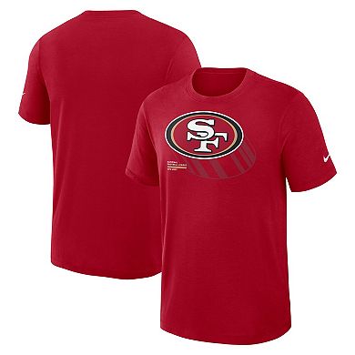 Men's Nike Scarlet San Francisco 49ers Left End Run Slub Performance T-Shirt