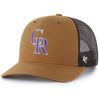 Men's Carhartt x '47 Brown Colorado Rockies Trucker Adjustable Hat