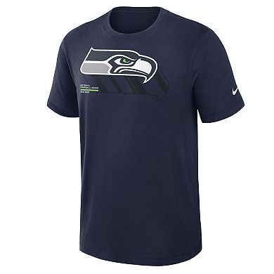 Men's Nike College Navy Seattle Seahawks Left End Run Slub Performance T-Shirt