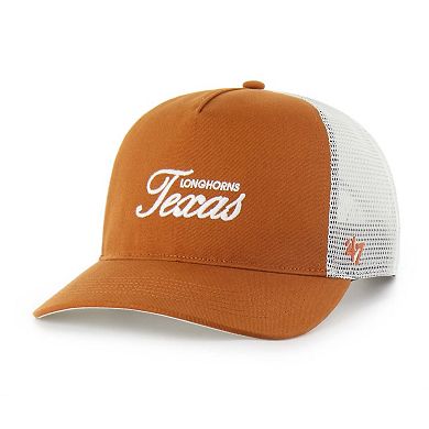 Unisex '47 Burnt Orange Texas Longhorns Contemporary Basics Foundation Trucker Hitch Adjustable Hat