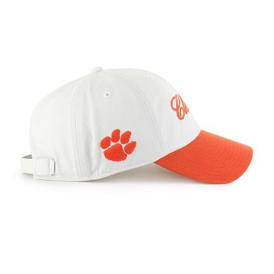 Men's '47 White Clemson Tigers Contemporary Basics Foundation Clean Up Adjustable Hat