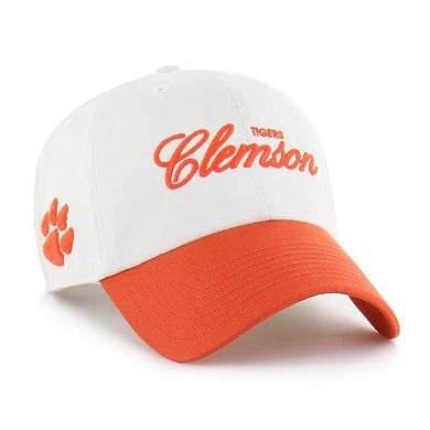 Men's '47 White Clemson Tigers Contemporary Basics Foundation Clean Up Adjustable Hat