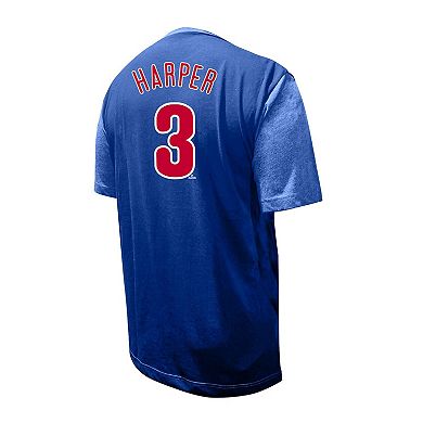 Men's Profile Bryce Harper Royal Philadelphia Phillies Big & Tall Name & Number T-Shirt