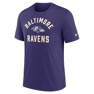 Men's Nike Purple Baltimore Ravens Favorable Timeline Tri-Blend T-Shirt