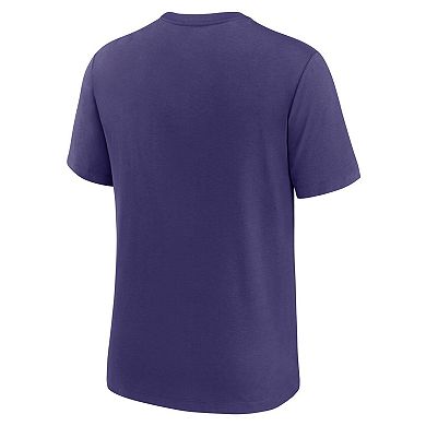 Men's Nike Purple Baltimore Ravens Favorable Timeline Tri-Blend T-Shirt