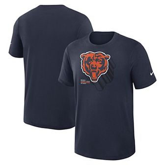 Men's Nike Navy Chicago Bears Left End Run Slub Performance T-Shirt