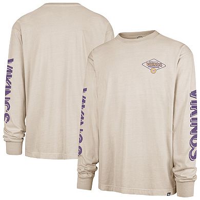 Men's '47 Tan Minnesota Vikings Cairn Ravine Foundation Long Sleeve T-Shirt