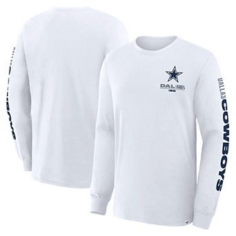 Men's Fanatics White Dallas Cowboys Clock Management Legacy Long Sleeve T-Shirt