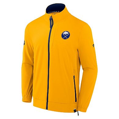 Men's Fanatics Gold Buffalo Sabres Authentic Pro Rink Coaches Full-Zip Jacket