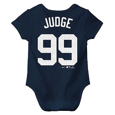 Infant Nike Aaron Judge Navy New York Yankees Name & Number Fuse Bodysuit