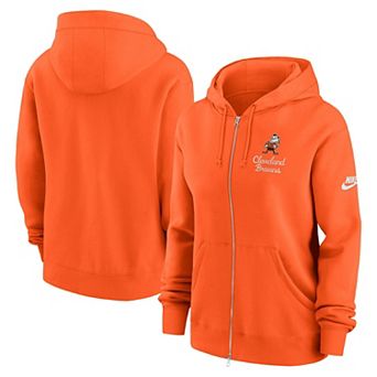 Women's Nike Orange Cleveland Browns Phoenix Rewind Full-Zip Hoodie