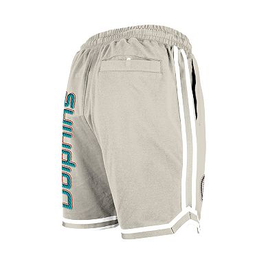 Men's New Era Light Beige Miami Dolphins Stone Multi Patch Shorts