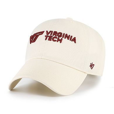 Men's '47 Sand Virginia Tech Hokies Clean Up Adjustable Hat