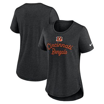 Women's Nike Black Cincinnati Bengals Script Tri-Blend T-Shirt