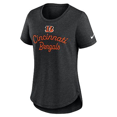 Women's Nike Black Cincinnati Bengals Script Tri-Blend T-Shirt