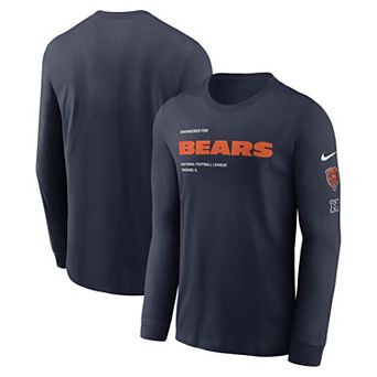 Men's Nike Navy Chicago Bears Play to Win Essential Long Sleeve T-Shirt