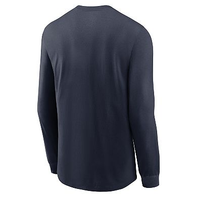 Men's Nike Navy Chicago Bears Play to Win Essential Long Sleeve T-Shirt