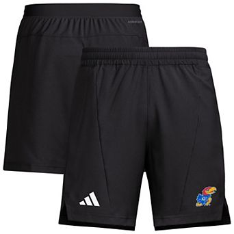 Men's adidas Black Kansas Jayhawks Program Woven Training Shorts