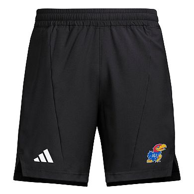 Men's adidas Black Kansas Jayhawks Program Woven Training Shorts