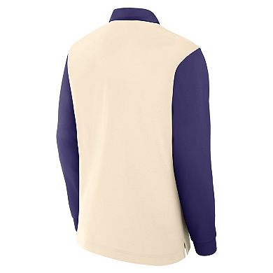 Men's Nike Tan/Purple Clemson Tigers Rugby Long Sleeve Shirt