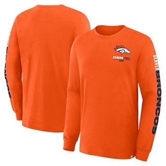 Men's Fanatics Orange Denver Broncos Clock Management Legacy Long Sleeve T-Shirt