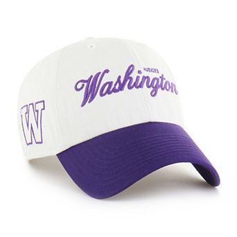 Men's '47 White Washington Huskies Contemporary Basics Foundation Clean Up Adjustable Hat