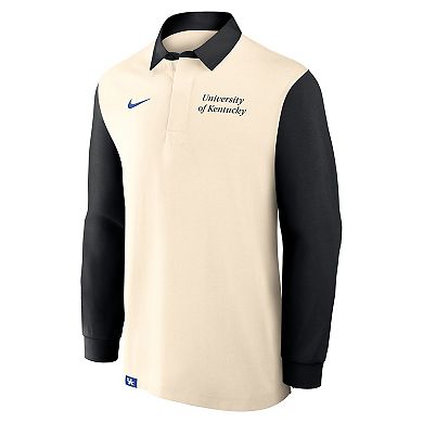 Men's Nike Tan/Black Kentucky Wildcats Rugby Long Sleeve Shirt