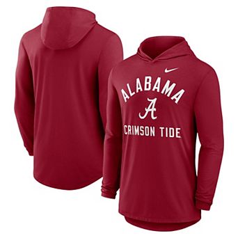 Men's Nike Crimson Alabama Crimson Tide Classic Arch Tri-Blend Performance Long Sleeve Hoodie T-Shirt