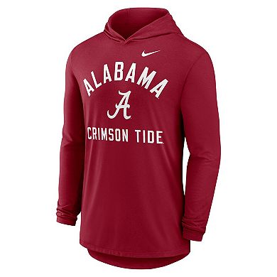Men's Nike Crimson Alabama Crimson Tide Classic Arch Tri-Blend Long Sleeve Hoodie T-Shirt