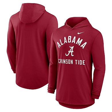 Men's Nike Crimson Alabama Crimson Tide Classic Arch Tri-Blend Long Sleeve Hoodie T-Shirt