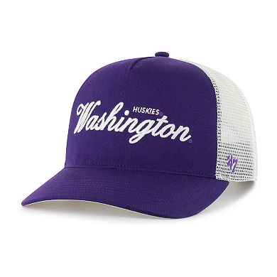 Unisex '47 Purple Washington Huskies Contemporary Basics Foundation Trucker Hitch Adjustable Hat