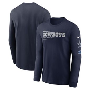 Men's Nike Navy Dallas Cowboys Play to Win Essential Long Sleeve T-Shirt