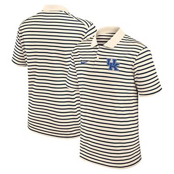 Men's Nike Cream Kentucky Wildcats Solid Foundation Striped Performance Polo