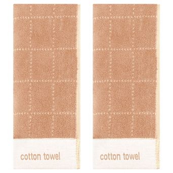 Checkered Decorative Hand Towels for Bathroom, Soft Cotton Hand Towel 14x30 Inch