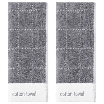 Checkered Decorative Hand Towels for Bathroom, Soft Cotton Hand Towel 14x30 Inch